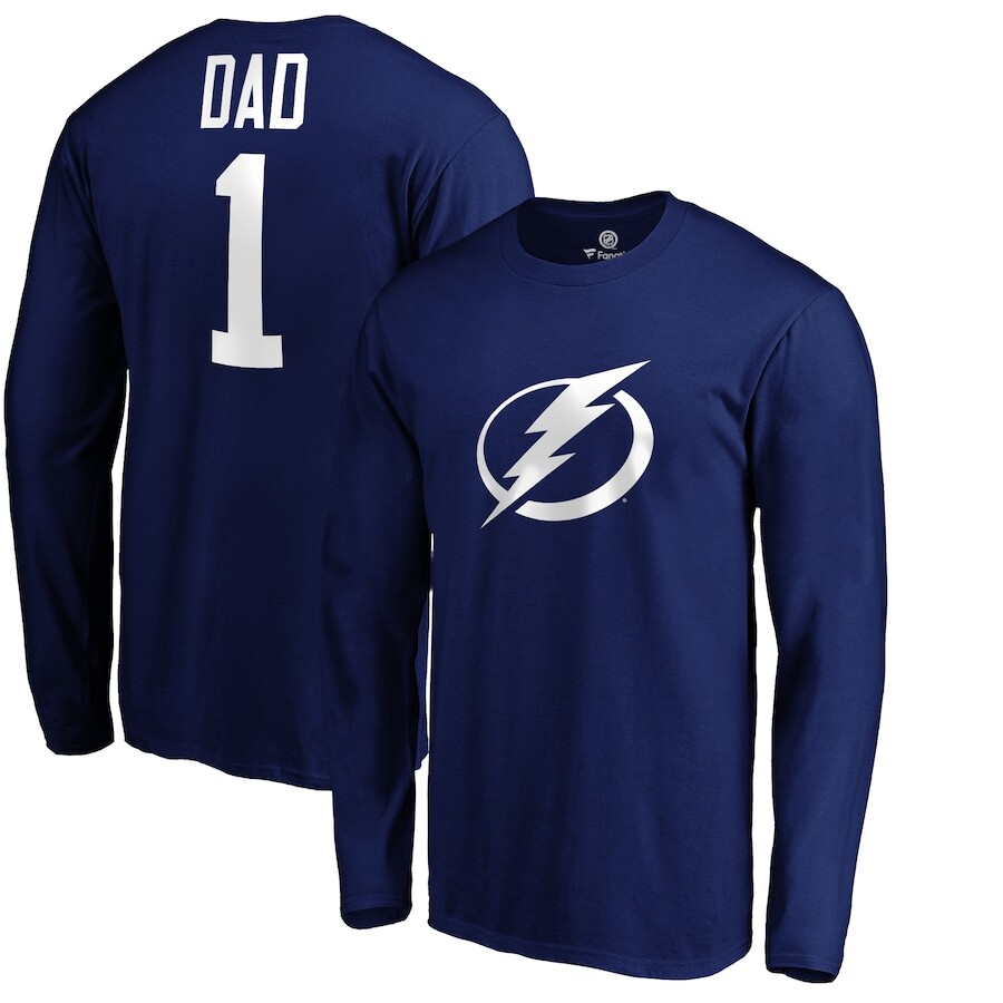 

Футболка с длинным рукавом Fanatics Branded Tampa Bay Lightning, синий
