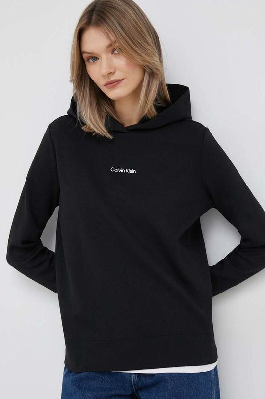 Толстовка Calvin Klein, черный худи calvin klein core logo чёрный