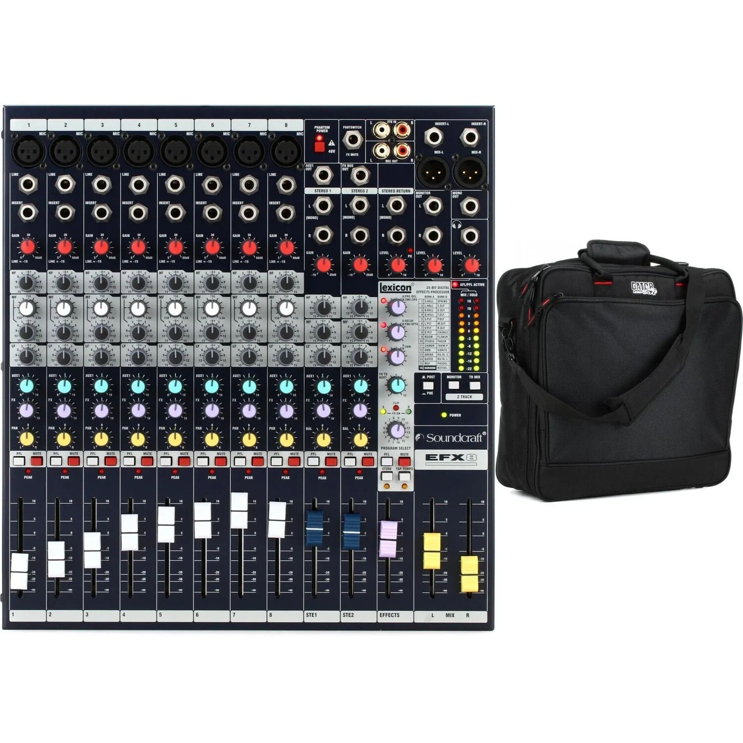 

Комплект 8-канального микшера Soundcraft EFX8 и сумки