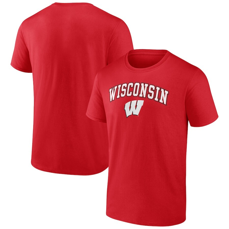 

Футболка с коротким рукавом Fanatics Branded Wisconsin Badgers, красный