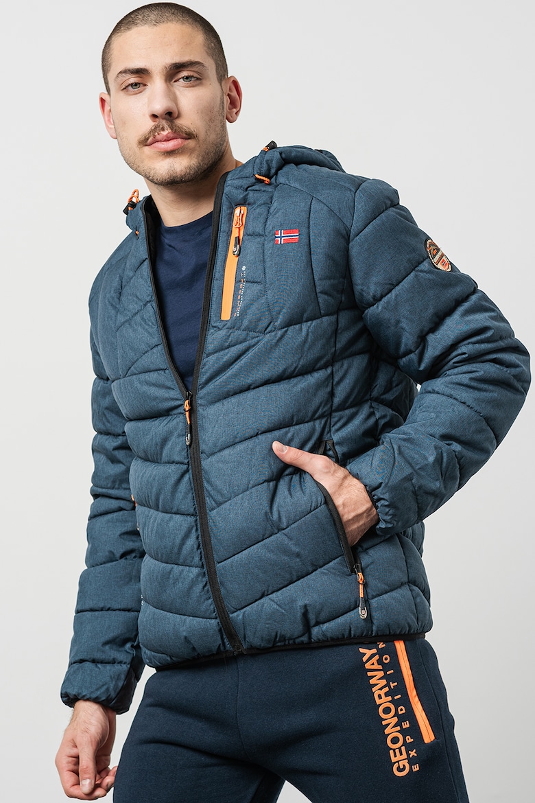 Зимняя утепленная куртка с капюшоном Bolchevic Geo Norway, синий