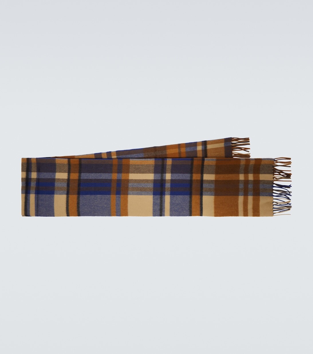

Кашемировый шарф в клетку Royal College Loro Piana, синий