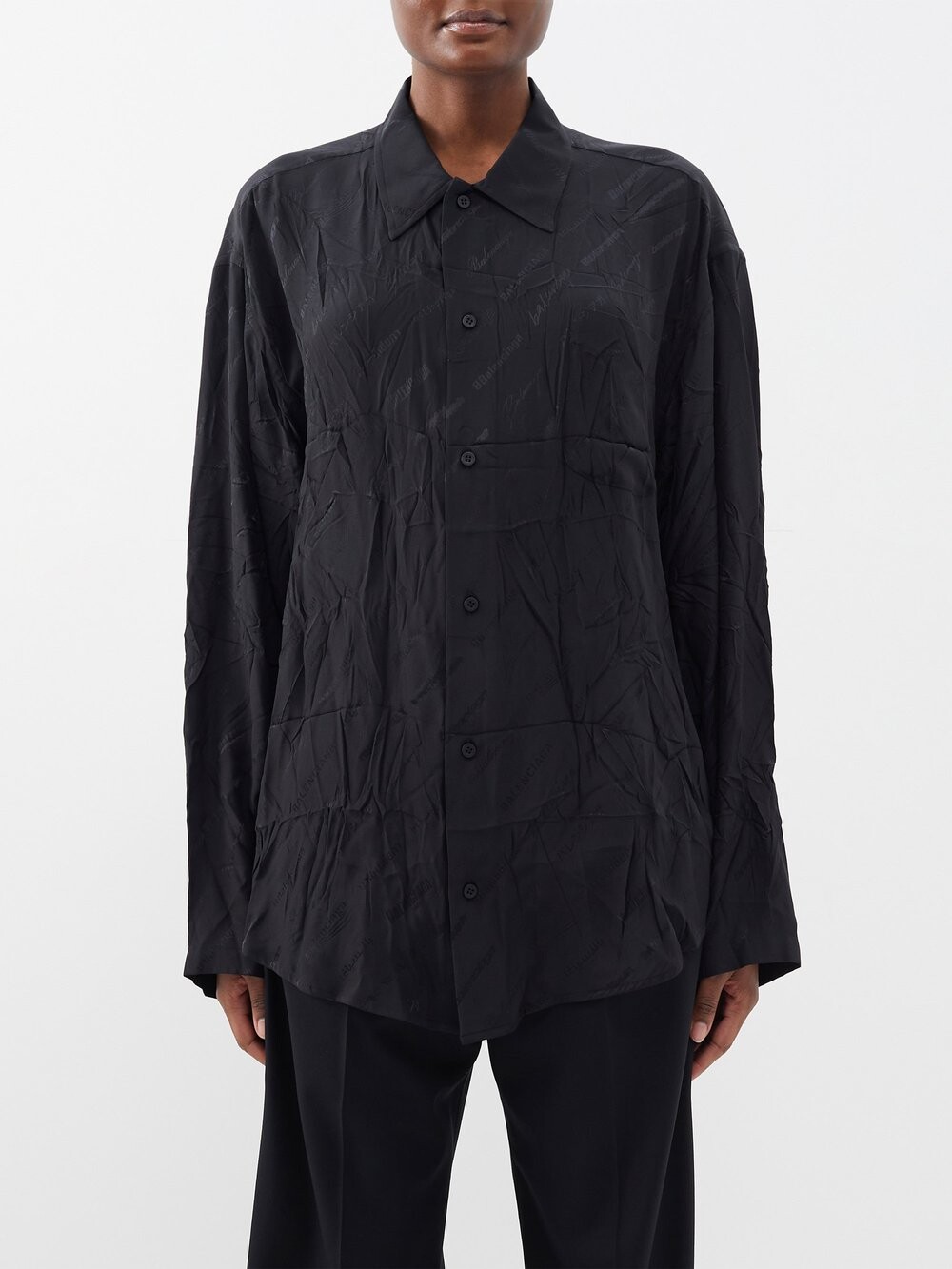 

Хлопковая футболка с логотипом Balenciaga, черный