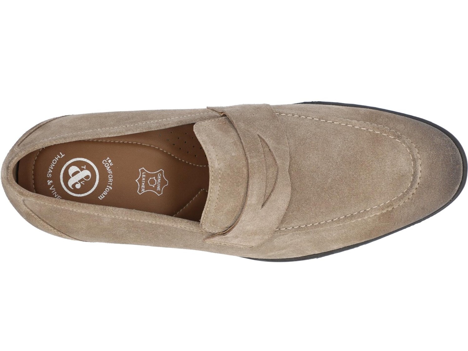 

Лоферы Thomas & Vine Bishop Apron Toe Penny Loafer, серо-коричневый