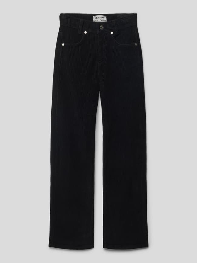 Вельветовые брюки с застежкой на пуговицы модель НОРМАЛЬНЫЙ Blue Effect, черный