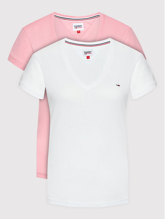 

Комплект из 2 футболок узкого кроя Tommy Jeans, мультиколор