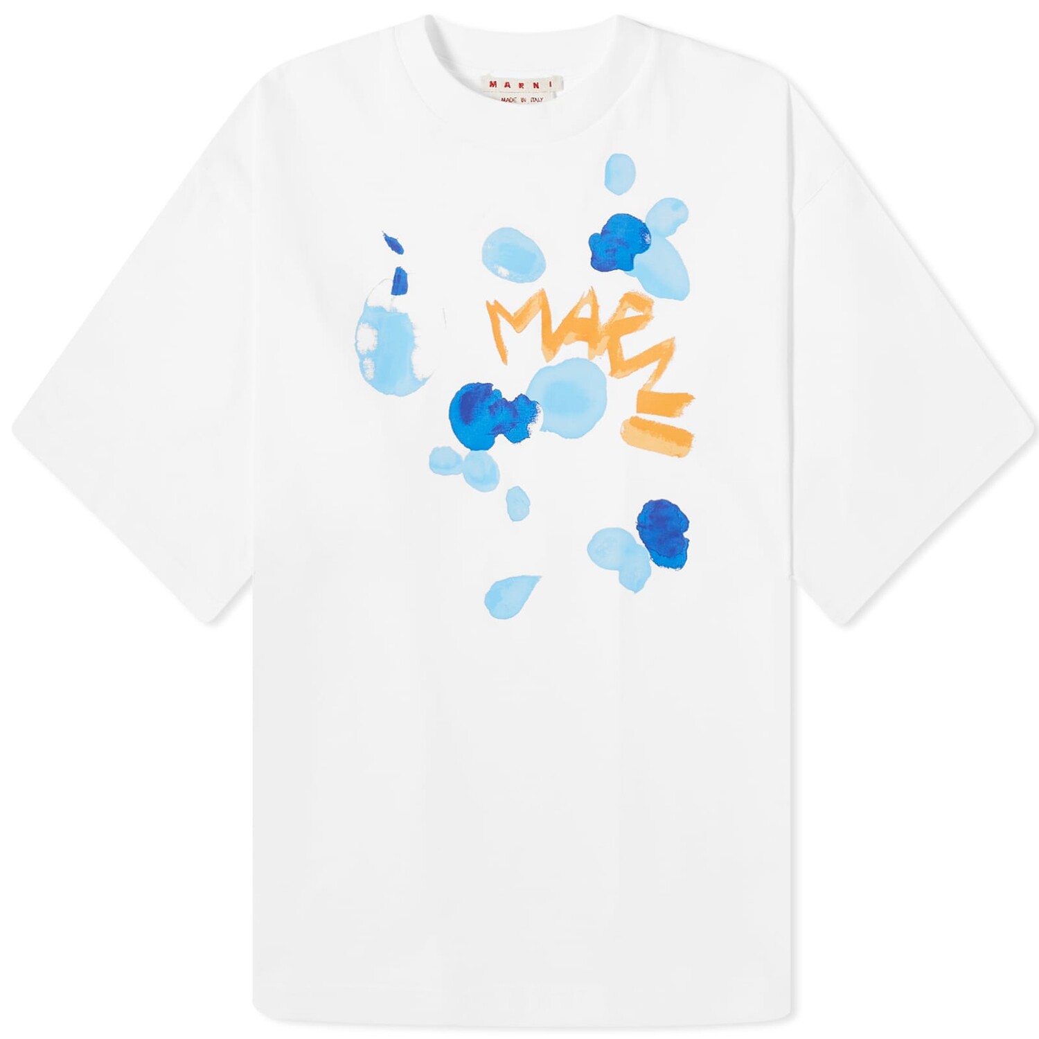 Футболка Marni Dripping Print, цвет Lily White футболка marni flower word puzzle цвет lily white