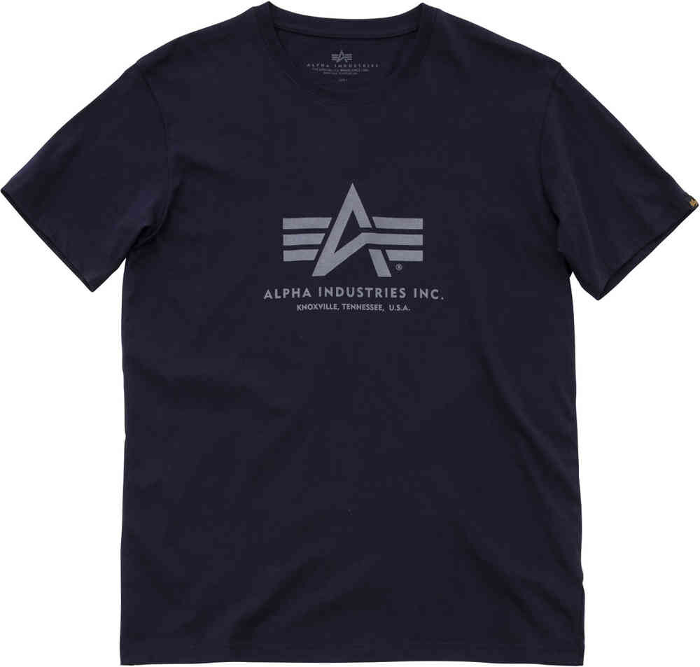 

Базовая футболка Alpha Industries, серо-голубой, Синий