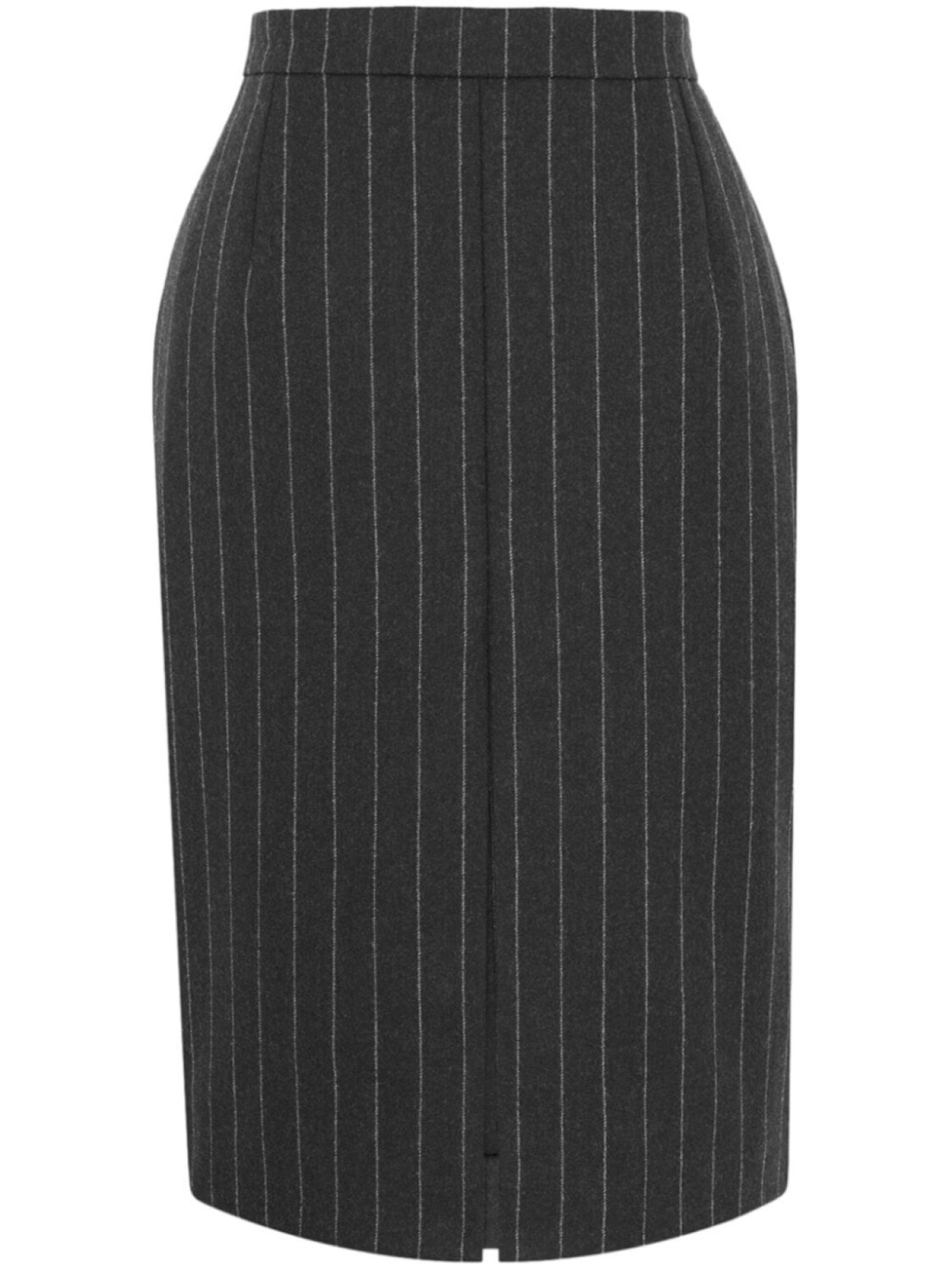 

Saint Laurent шерстяная юбка-карандаш в полоску, серый