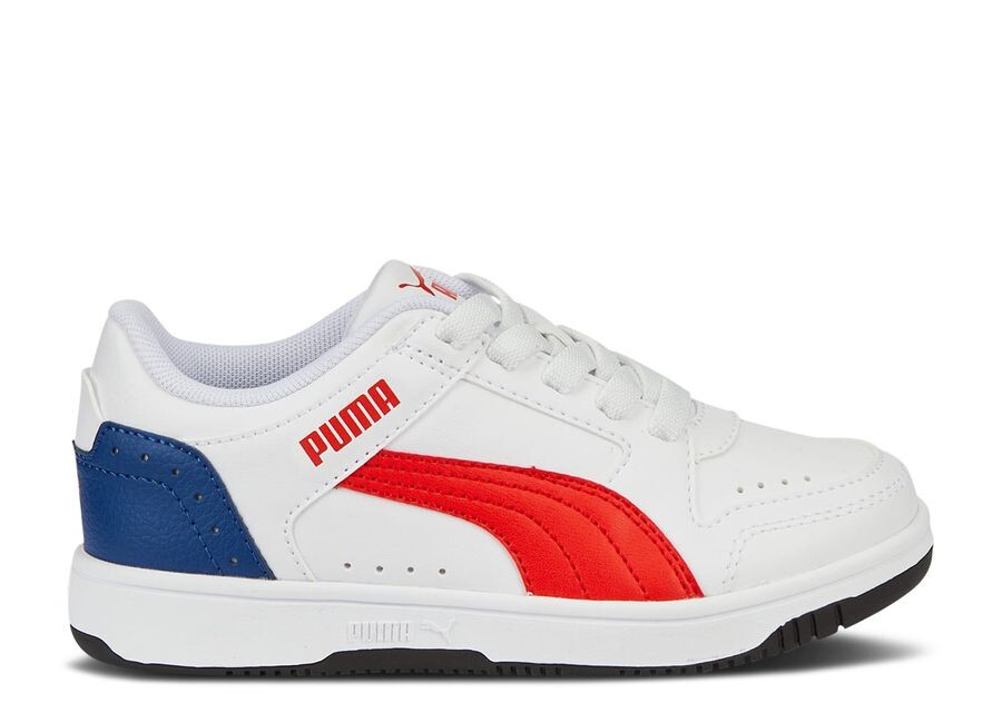 

Кроссовки Puma Rebound Joy Low Little Kid 'White Red Blue', белый