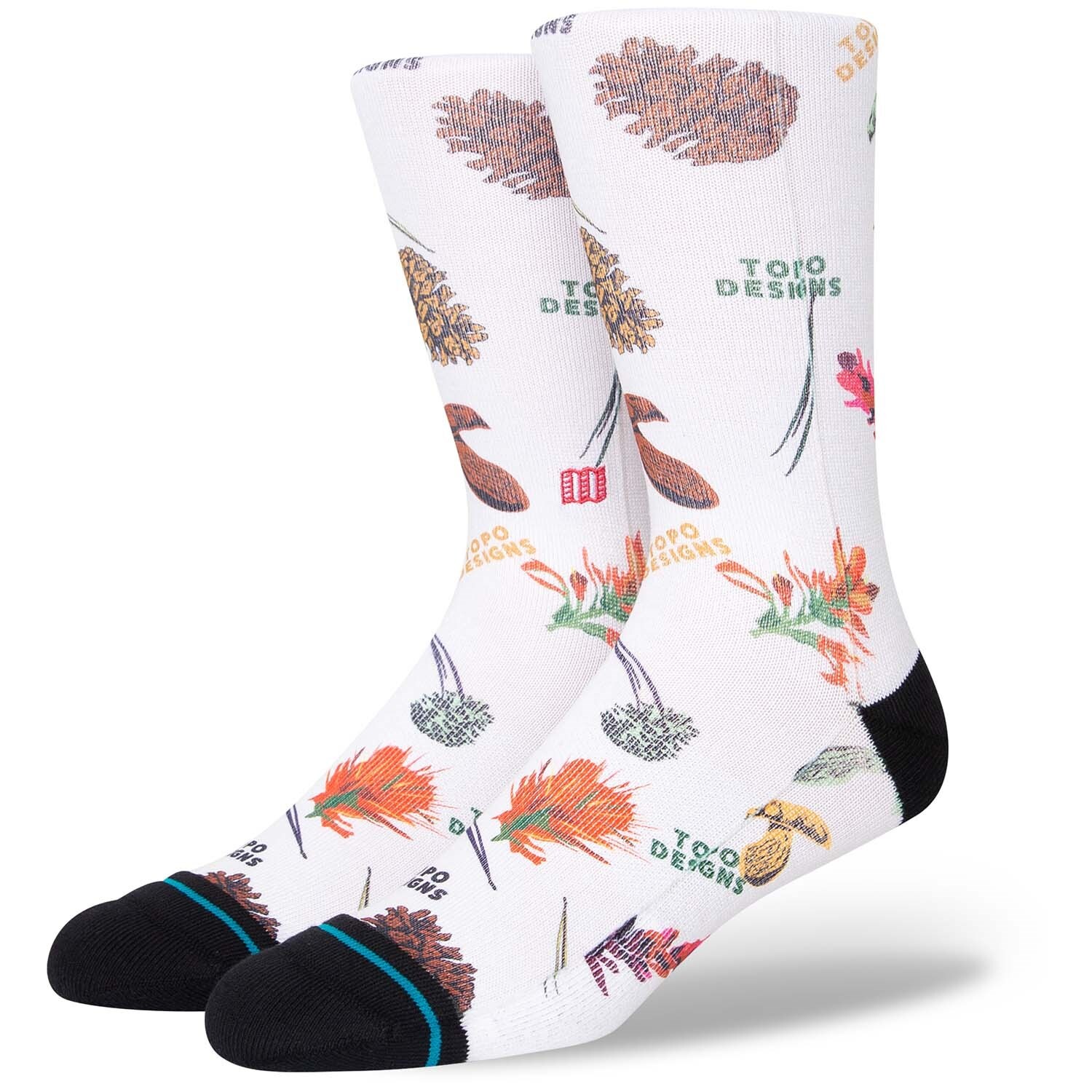 

Носки Stance Topo Designs Crew, цвет Canvas