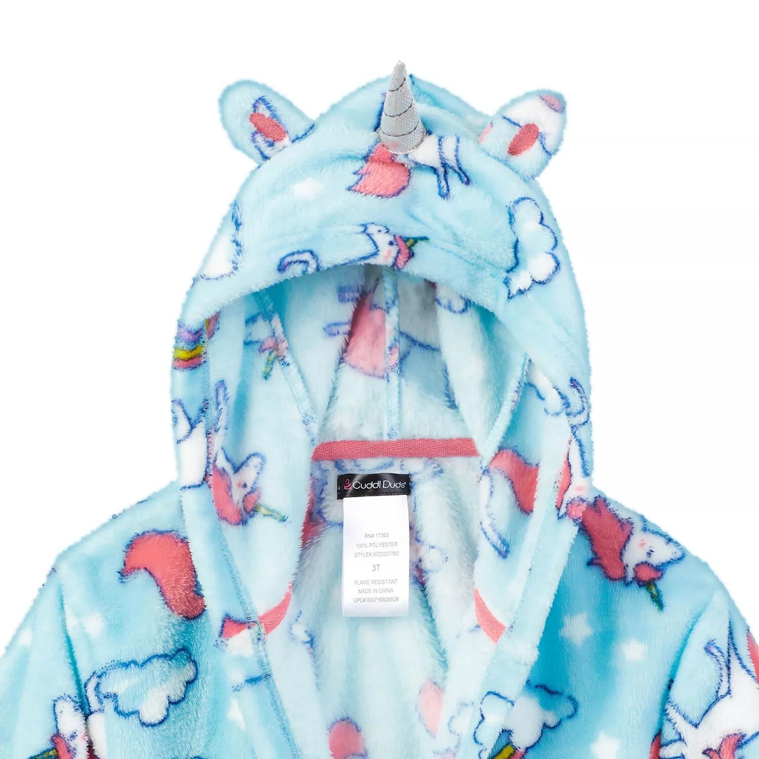 

Халат с капюшоном Cuddl Duds для маленьких девочек с единорогом Cuddl Duds