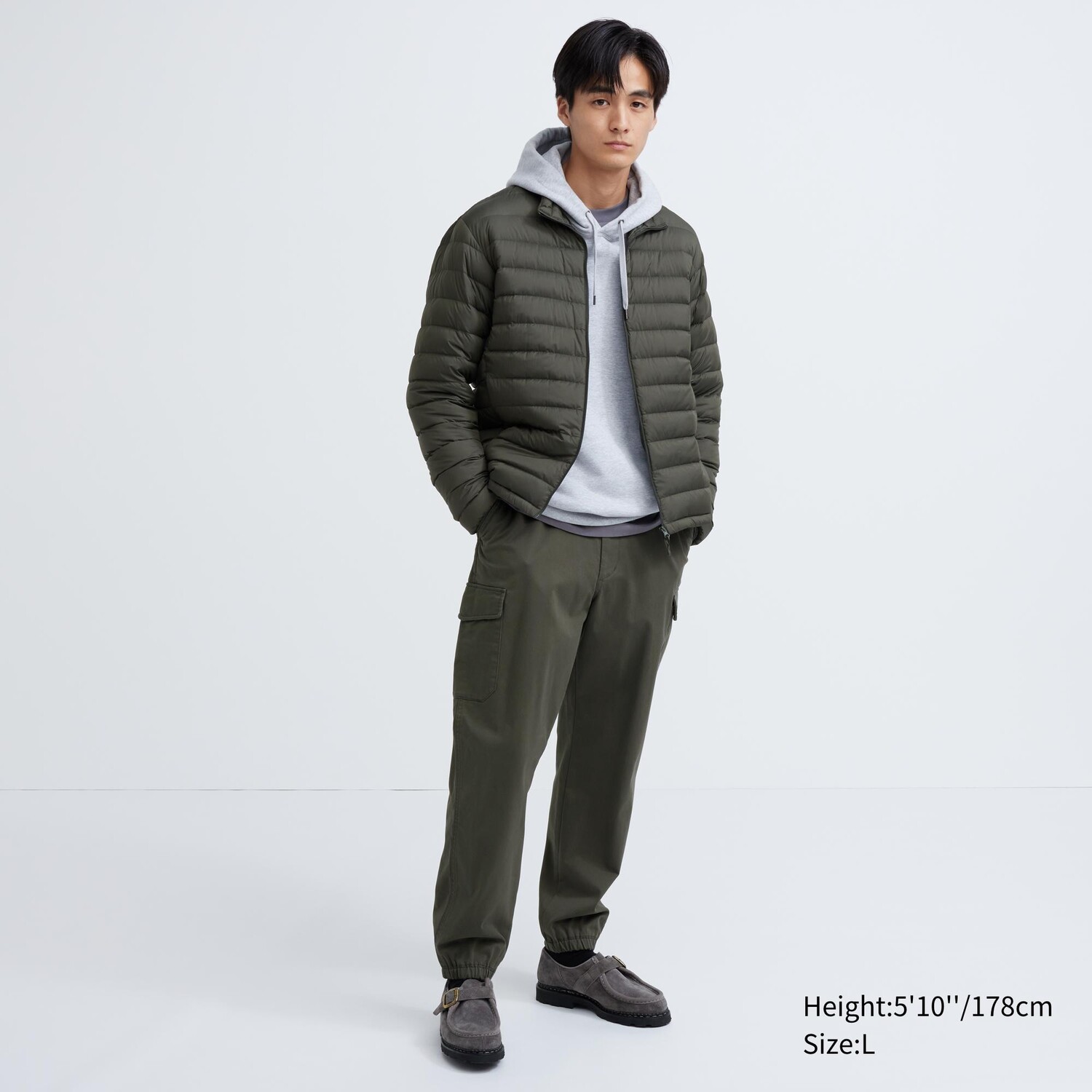 Спортивные брюки-карго Uniqlo, оливковый