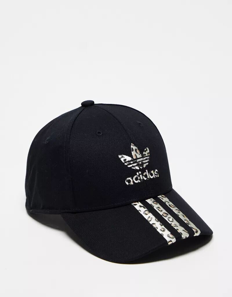 

Черная кепка adidas Originals Leopard Luxe с леопардовым принтом, Черный