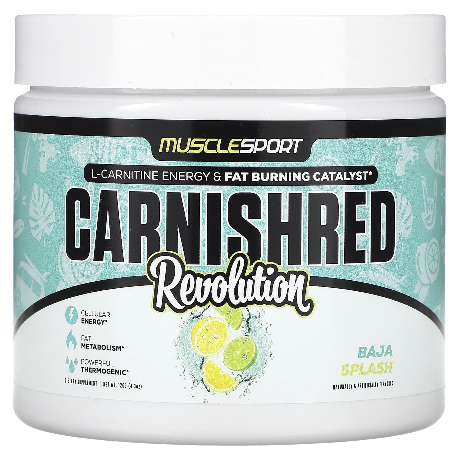

Carnishred, Revolution, Baja Splash, 120 г (4,3 унции), MuscleSport