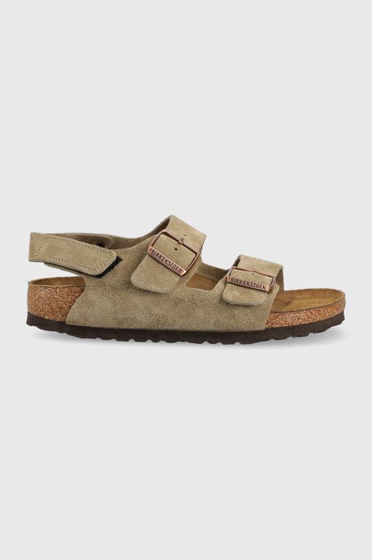 

Birkenstock Детские замшевые сандалии Milano, бежевый