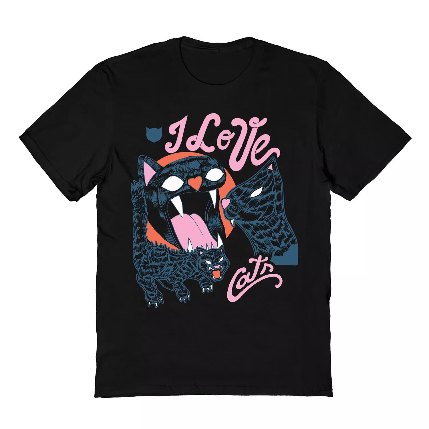 Мужская винтажная футболка Tobe Fonseca I Love Cats COLAB89 by Threadless мужская футболка i love cats 2xl черный