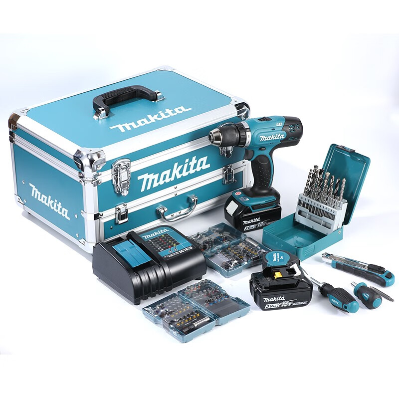 Дрель электрическая Makita DDF453SFX6 с двумя батареями 18V/3.0Ah