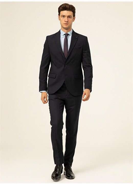 

Синий мужской костюм Slim Fit с нормальной талией Süvari