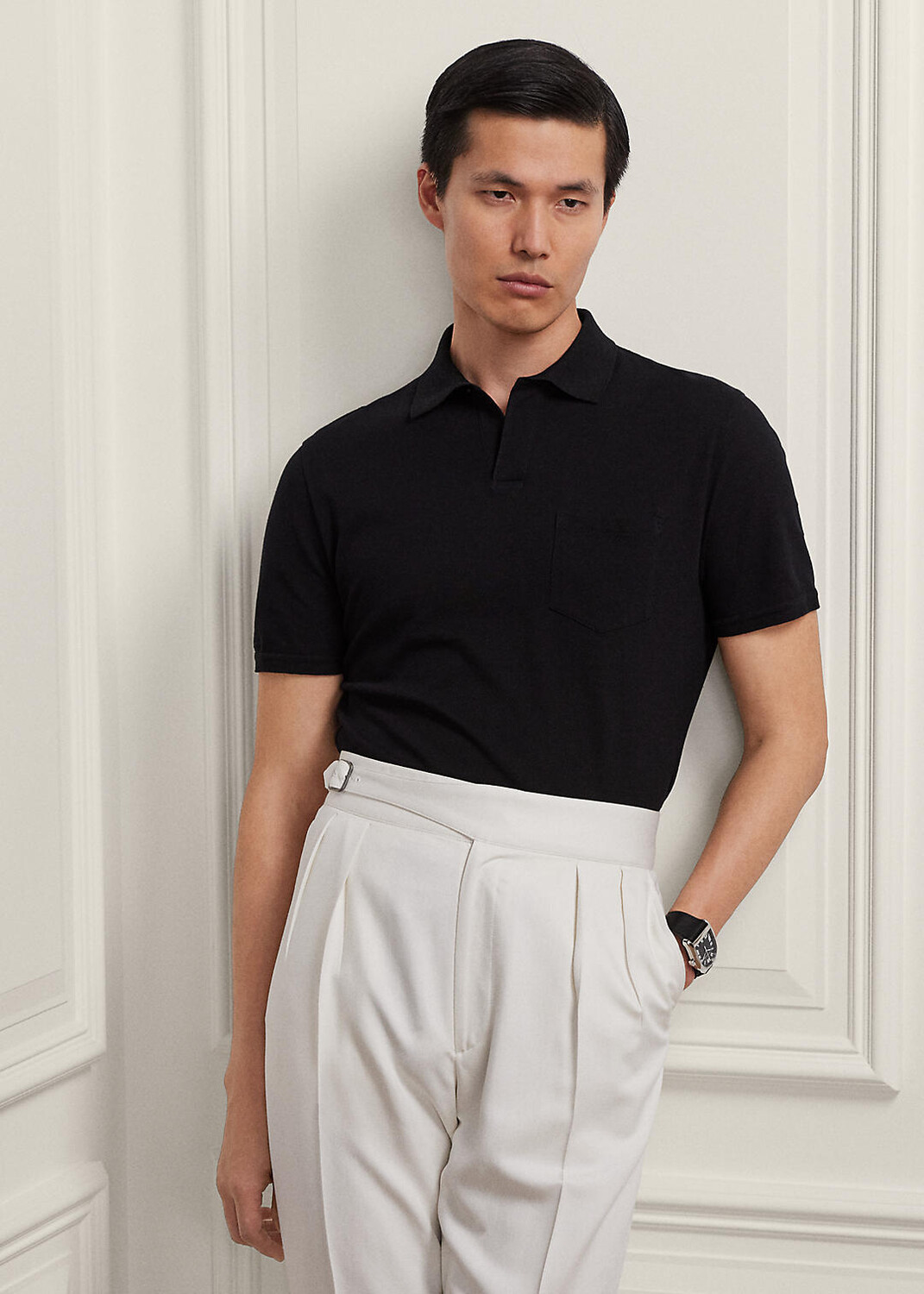 

Рубашка поло из смесового хлопка пике Ralph Lauren