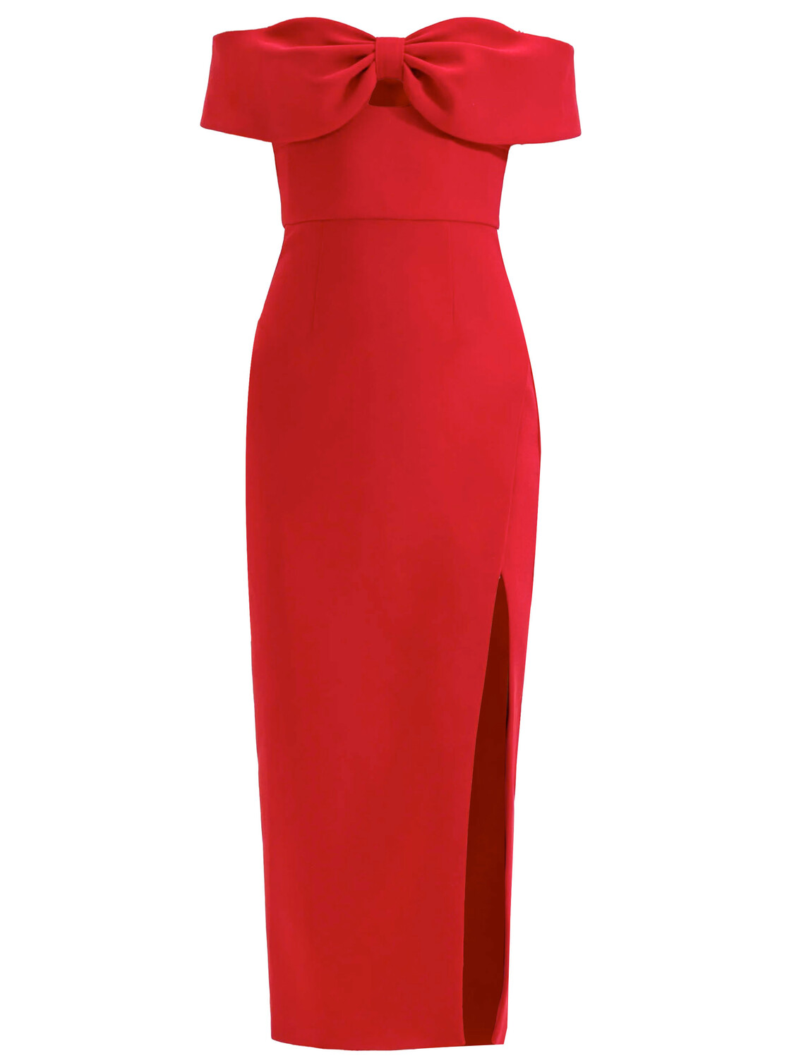 

Платье Self Portrait Bow midi, красный