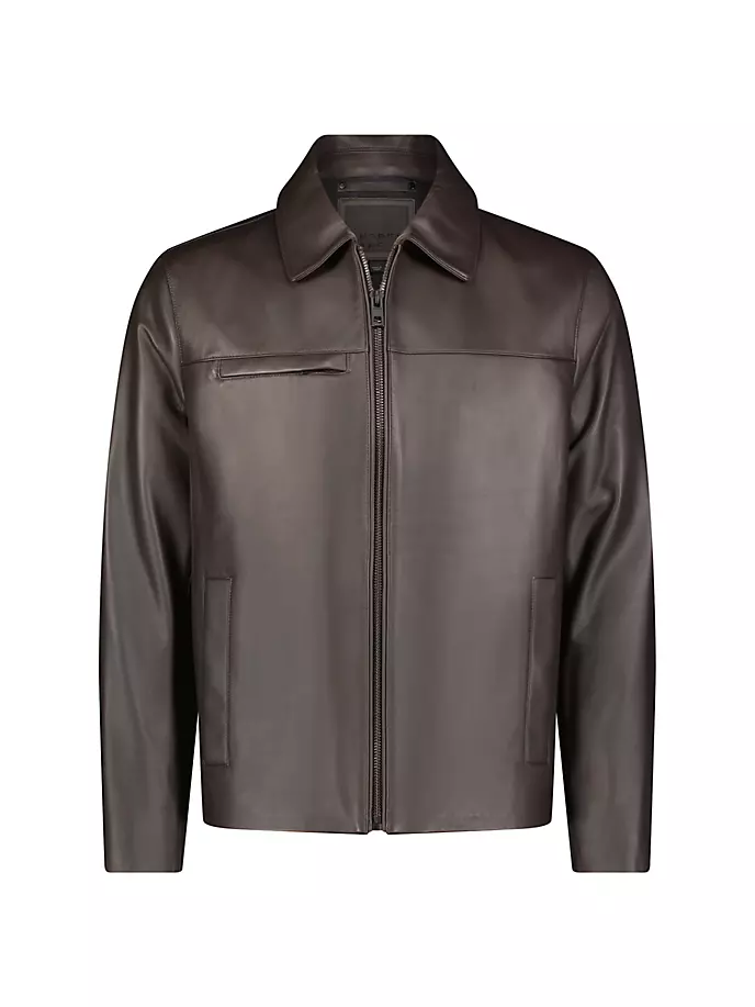 Матовая кожаная куртка Damour Andrew Marc, цвет espresso кожаная куртка рубашка laredo andrew marc цвет green