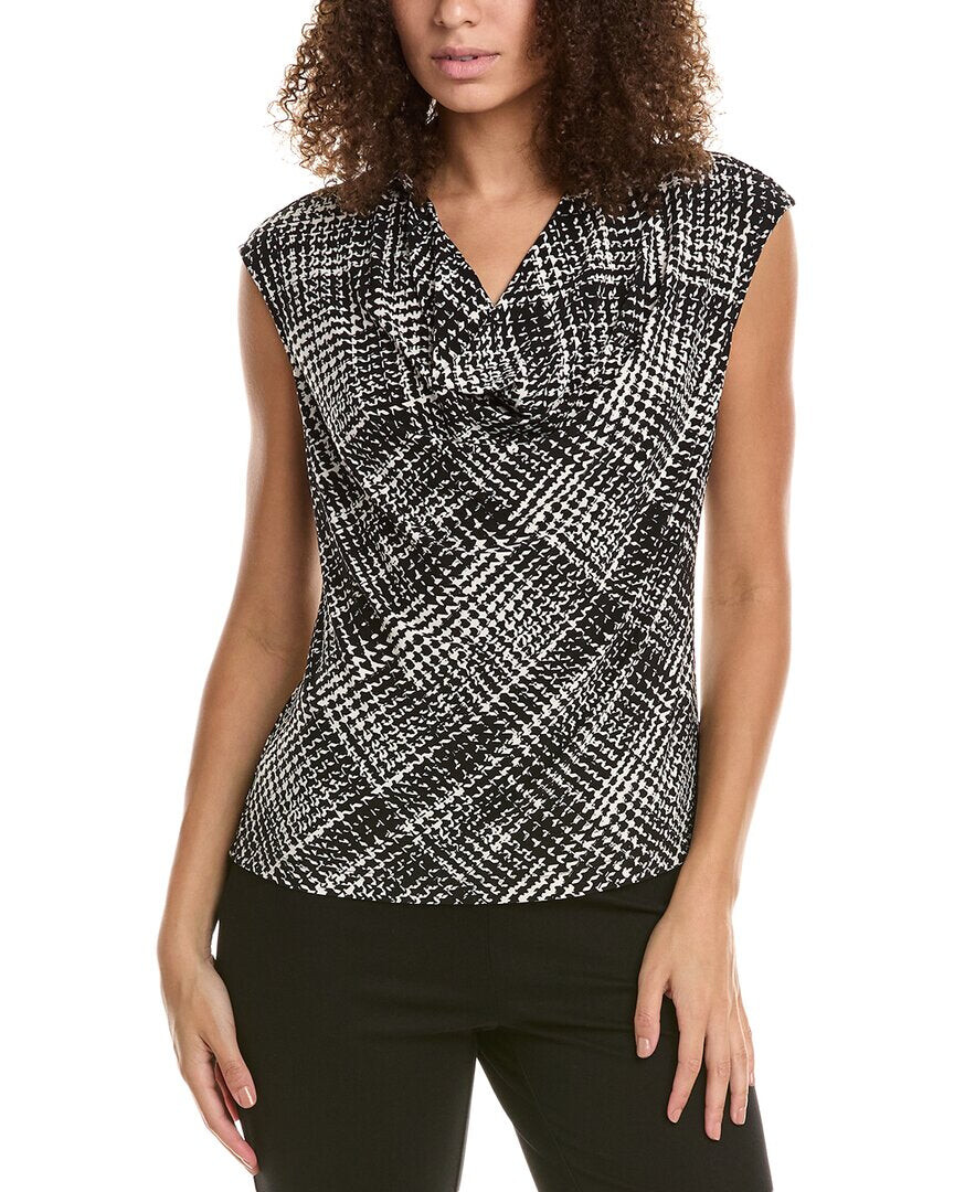 

Топ Anne Klein с воротником-хомутом, черный