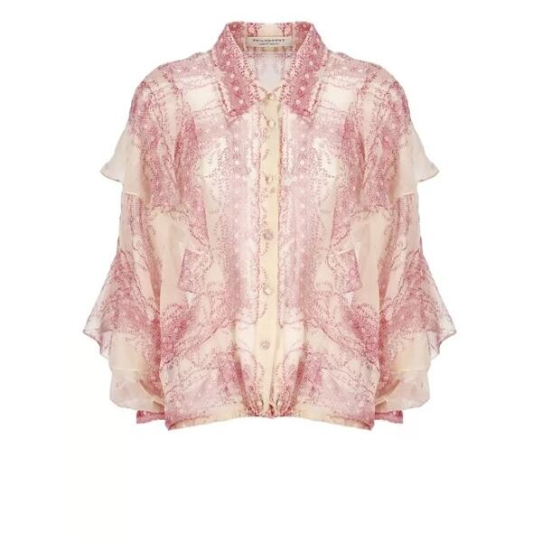 

Футболка long sleeve silk shirt Philosophy Di Lorenzo Serafini, розовый