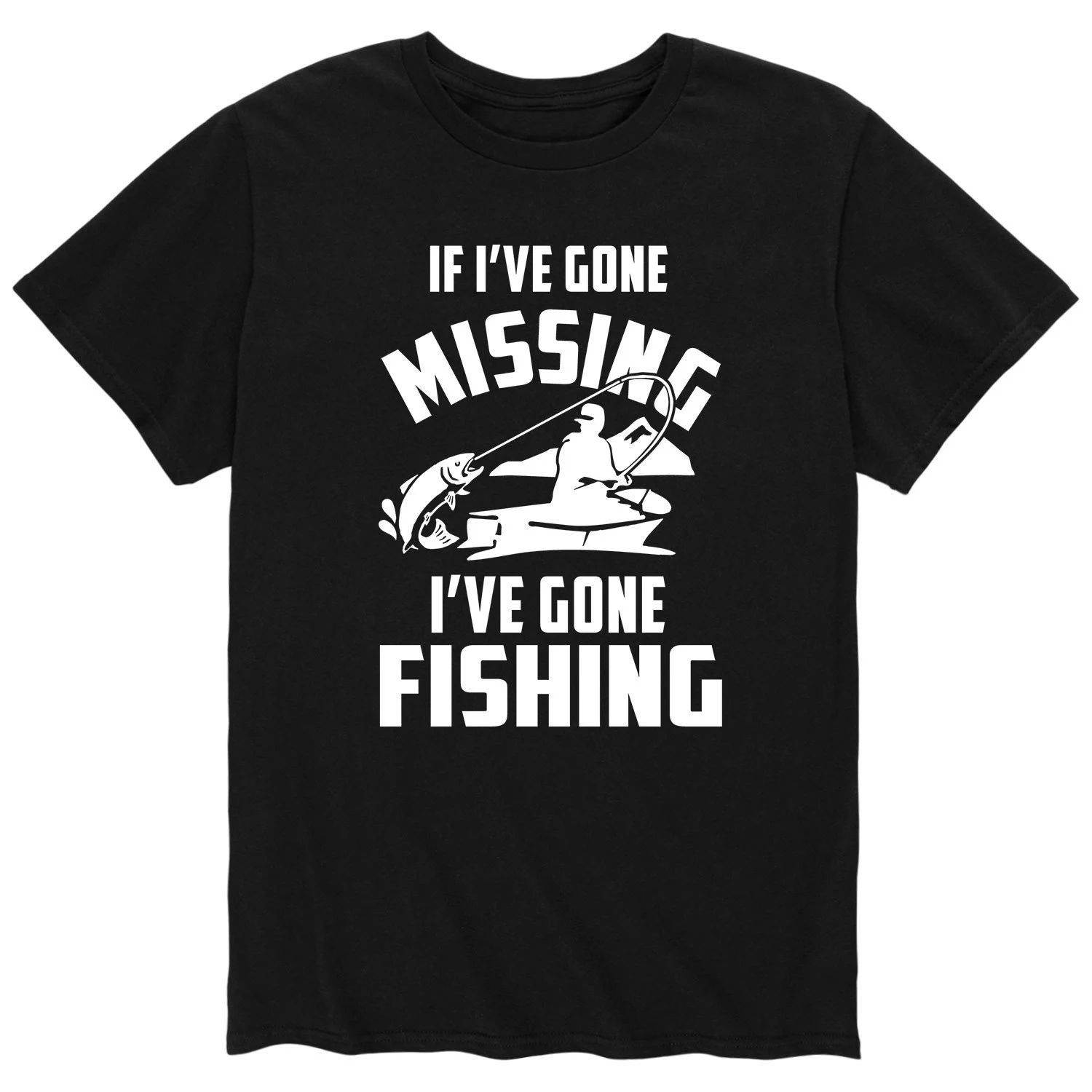 Мужская футболка для рыбалки «If Ive Gone Missing» Licensed Character мужская толстовка gone missing gone fishing licensed character