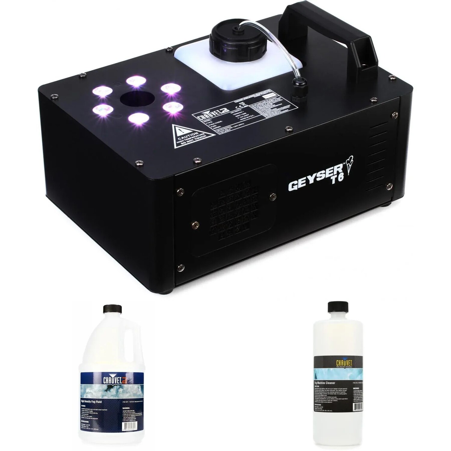 

Chauvet DJ Geyser T6 Комплект предметов первой необходимости с вертикальной дымовой машиной с RGB-подсветкой