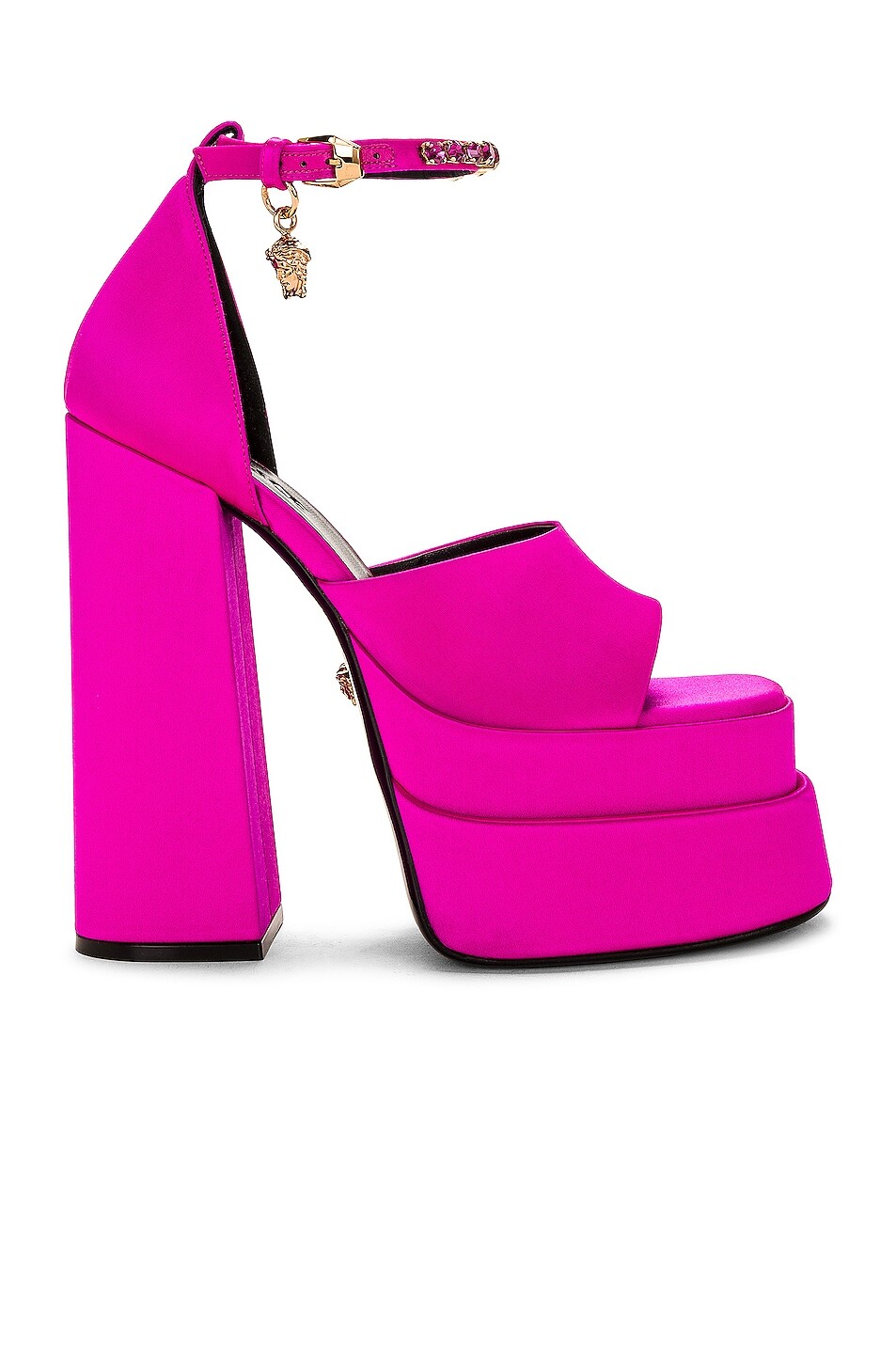 

Туфли Versace Medusa Platforms, цвет Deep Fuchsia & Oro