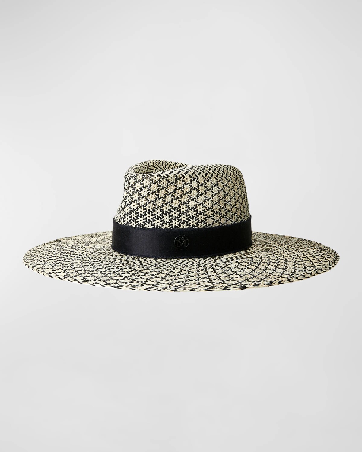 

Соломенная шляпа Charline Woven Brisa Maison Michel, цвет Black Natural