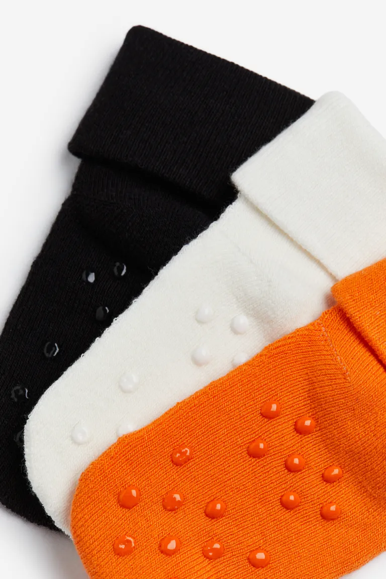 Комплект из 3 пар махровых носков H&M, оранжевый