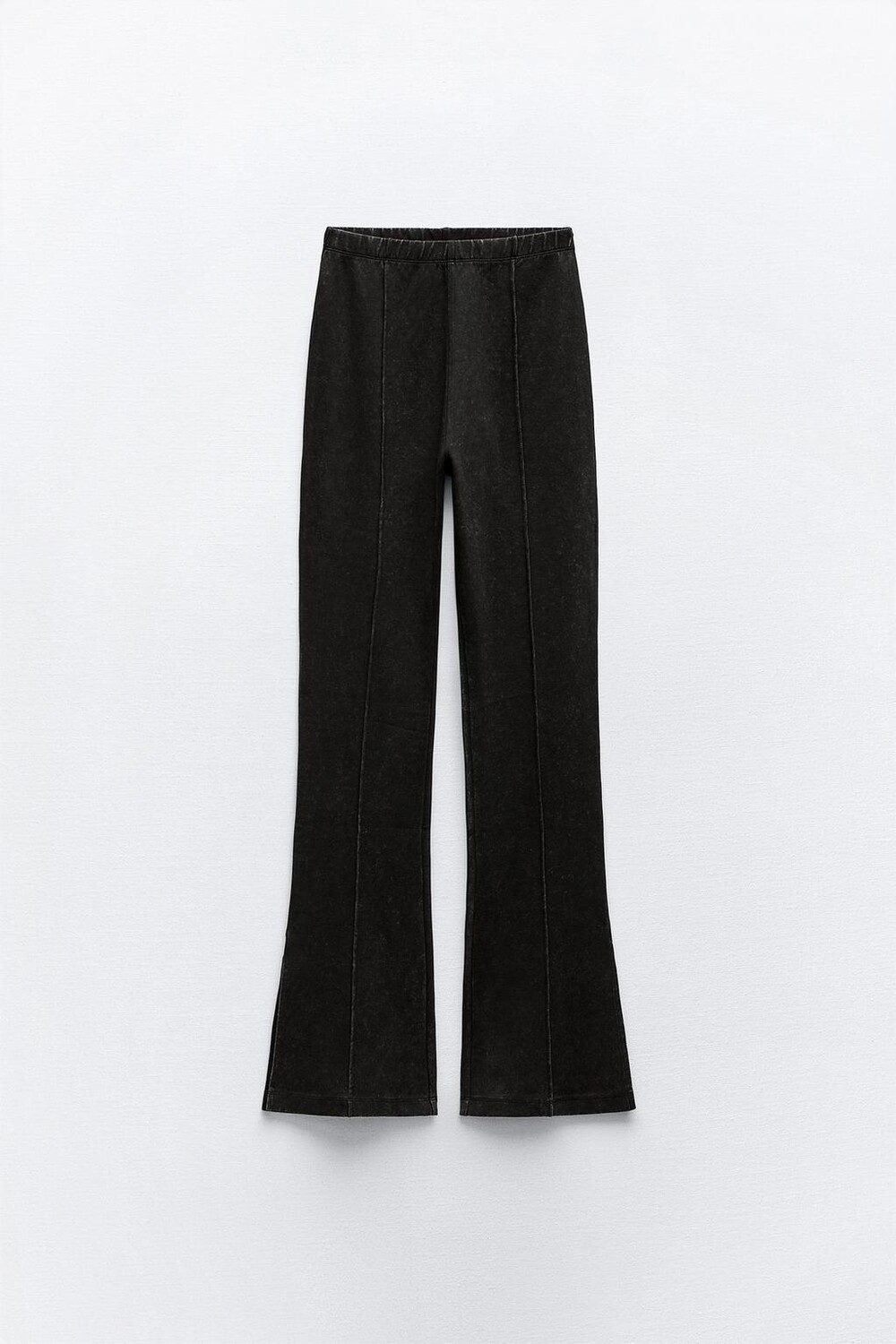 

Брюки с эффектом интерлок ZARA, черный