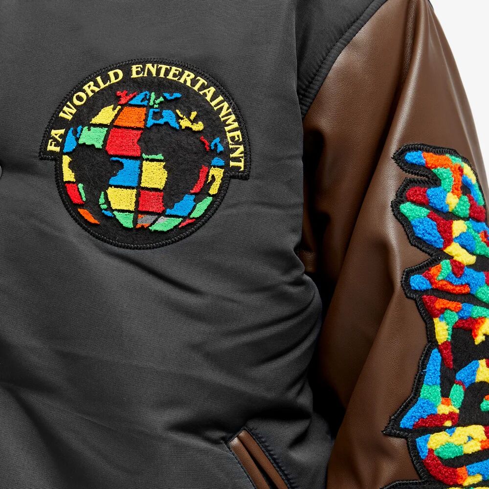 Fucking Awesome Университетская куртка-пуховик со штампом Gum Stamp, черный