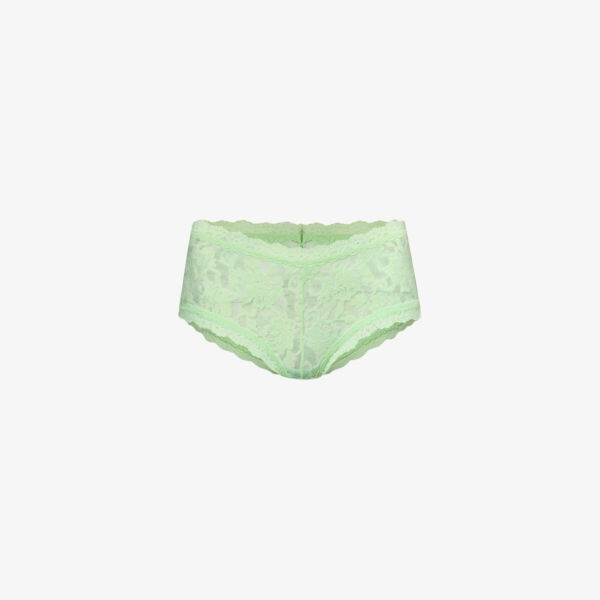 

Фирменные кружевные трусы средней посадки Hanky Panky, цвет starfruit