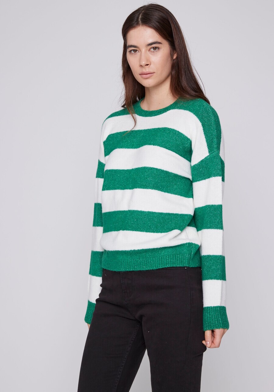 

Свитер Hailys, цвет Emerald/White