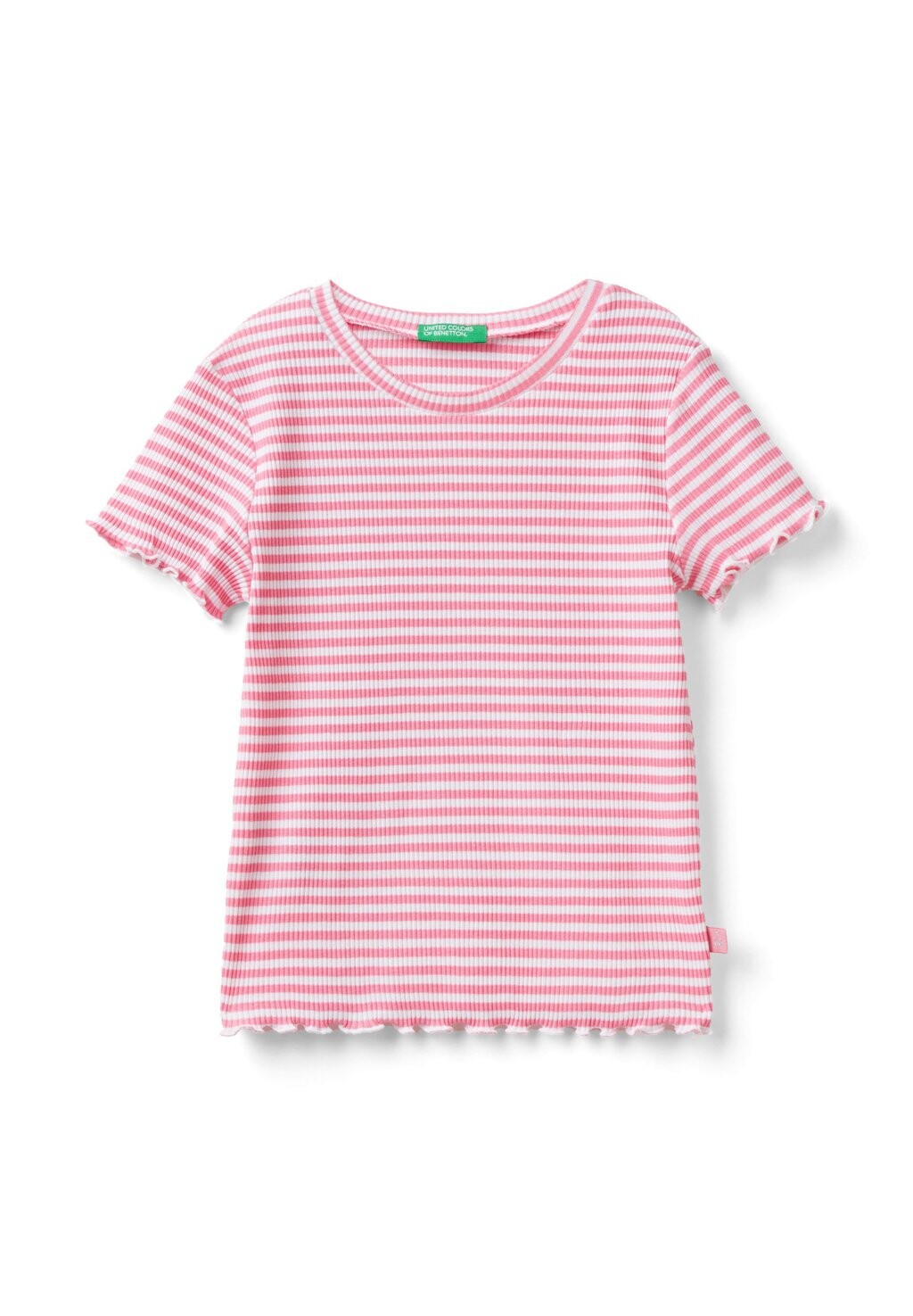 

Футболка с принтом Striped Stretch United Colors of Benetton, розовый
