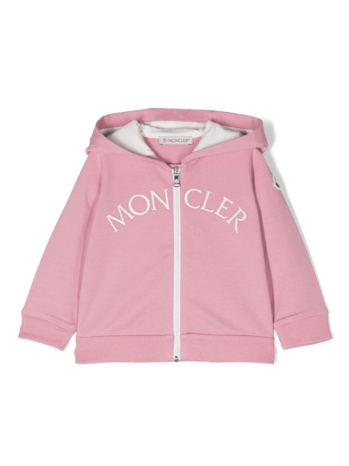 

Moncler Enfant куртка с вышитым логотипом, розовый