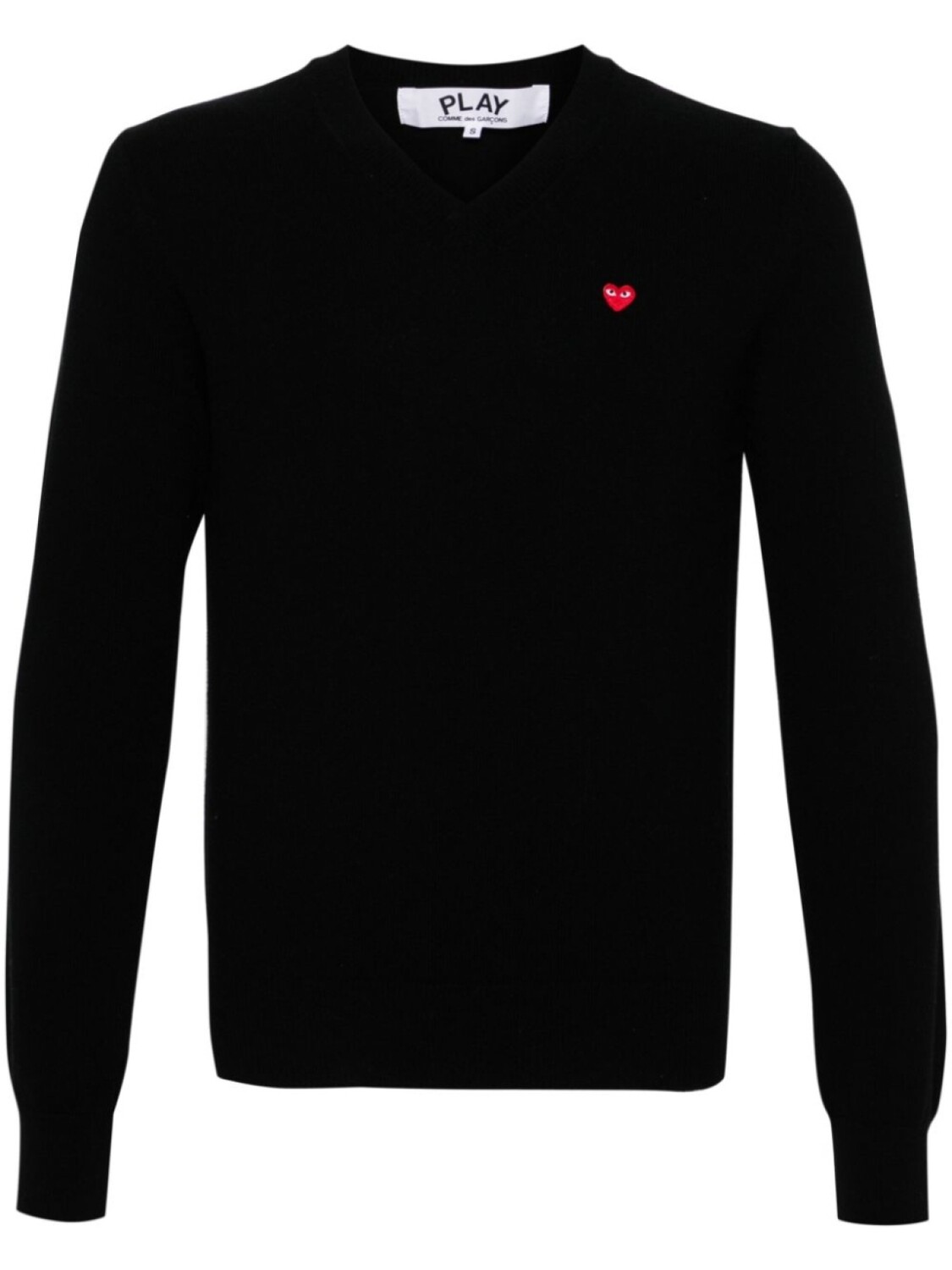 

Шерстяной джемпер с нашивкой Comme Des Garçons Play, черный