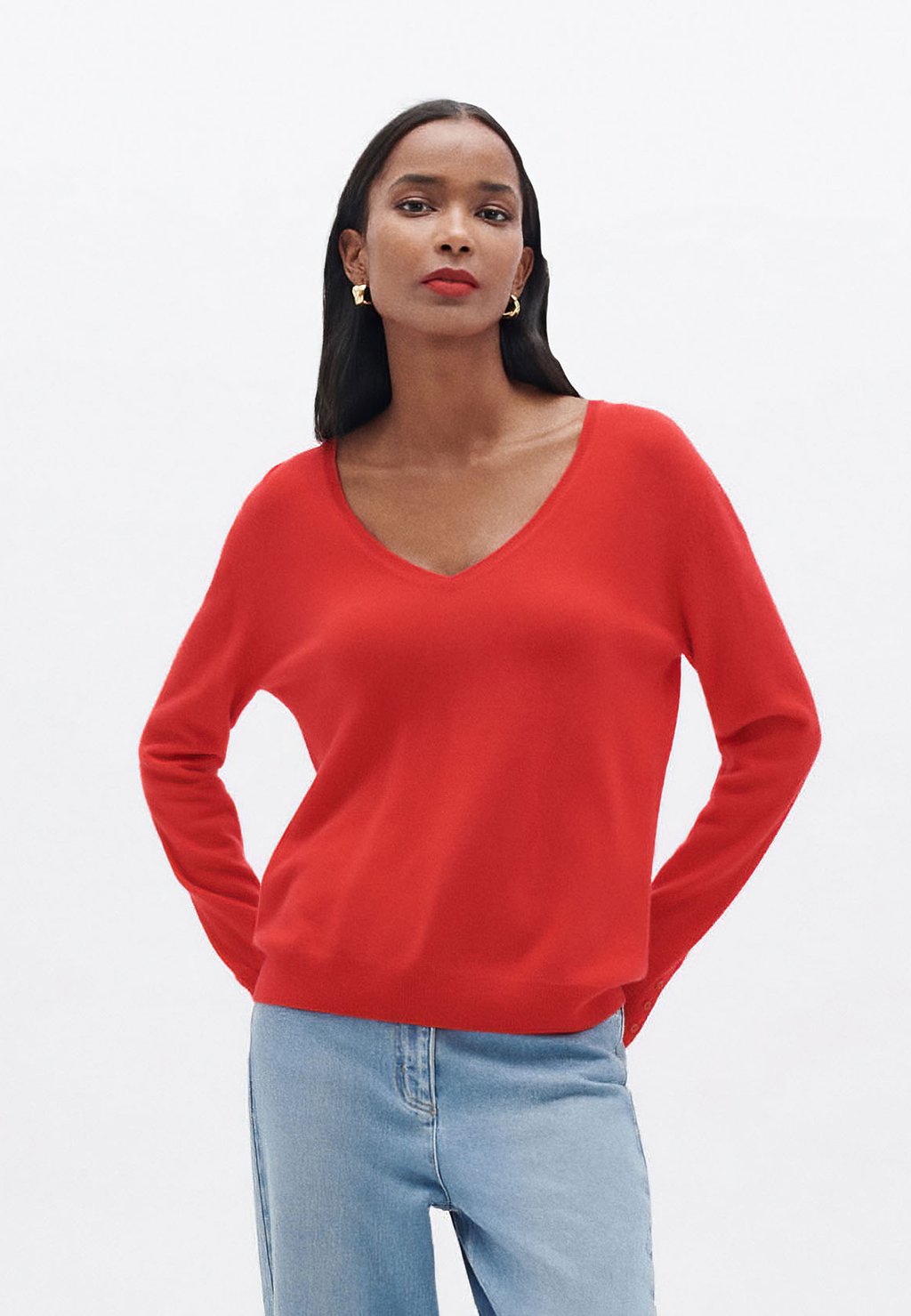 Вязаный свитер Caroll, цвет red