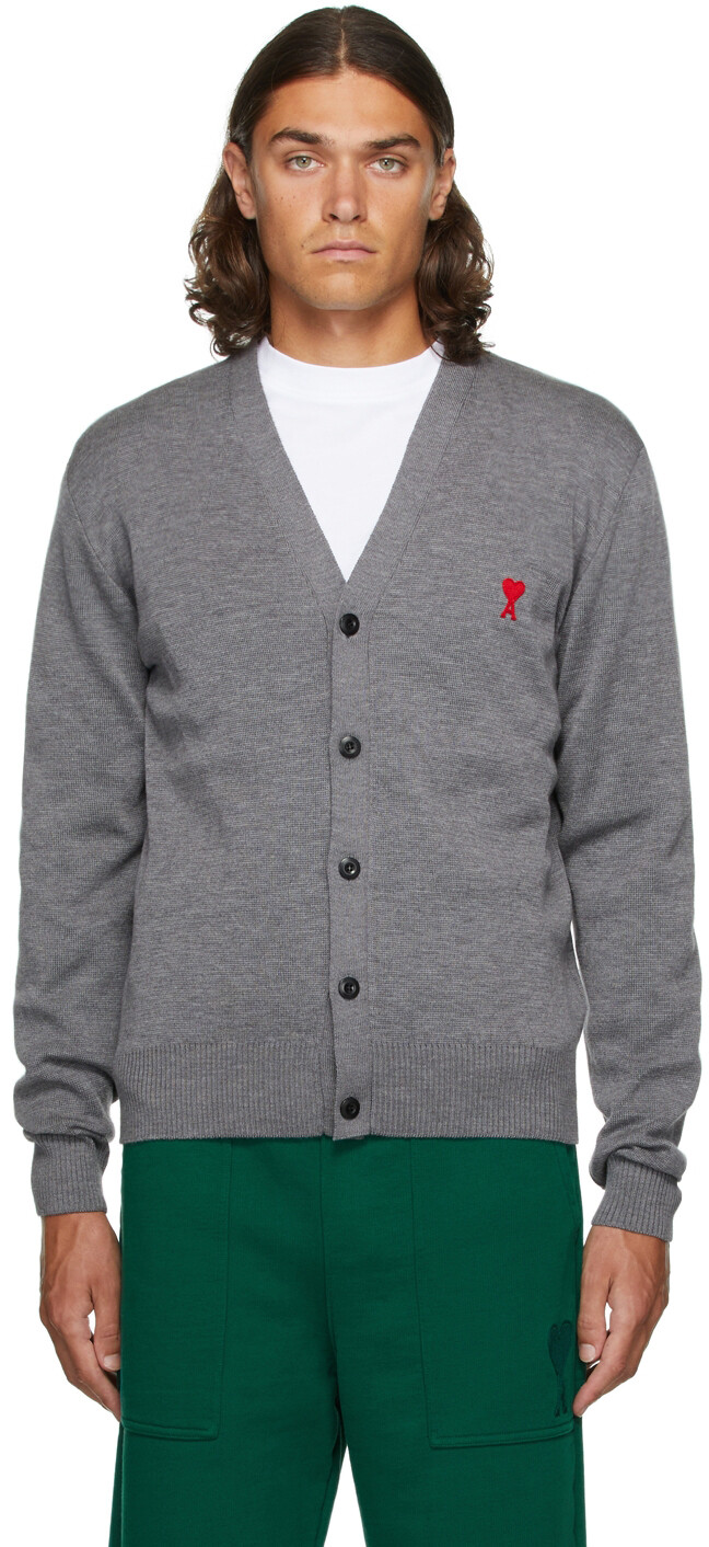 

Серый кардиган Ami de Cœur Ami Paris, цвет Heather grey