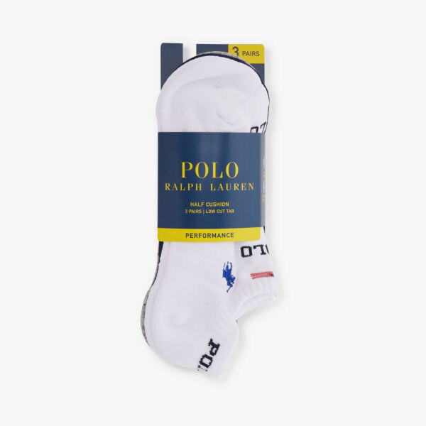 

Упаковка из трех носков из хлопковой смеси с логотипом-интарсией Polo Ralph Lauren, белый