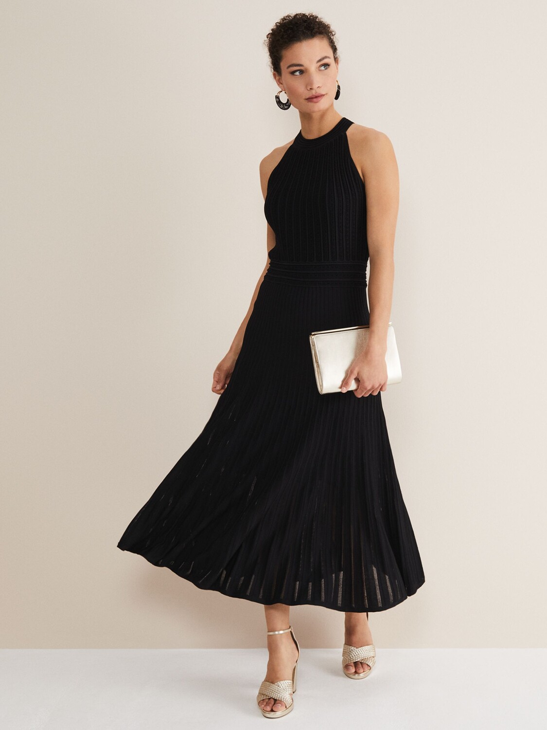 

Платье Phase Eight Athena Pointelle, черный