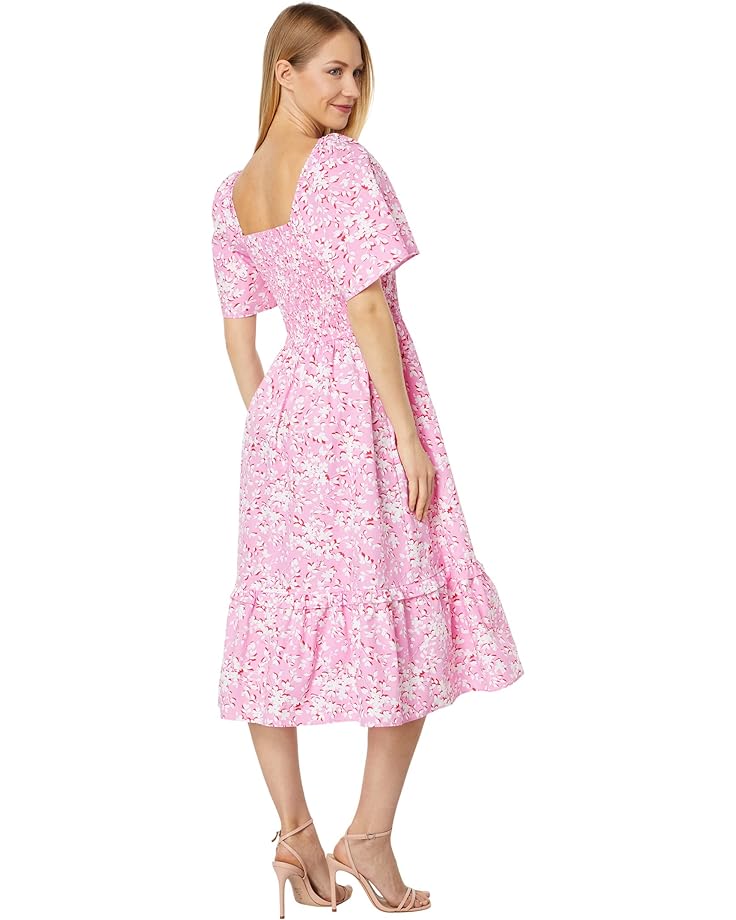 Платье Draper James Deana Smocked Dress, цвет Pink Multi платье draper james boatneck kitty dress цвет pink multi