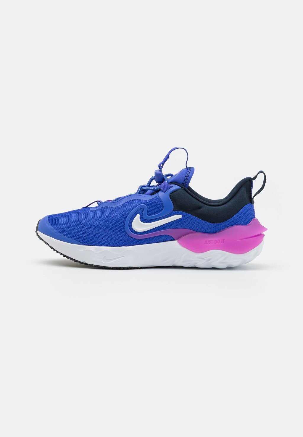 

кроссовки нейтрального цвета Nike React Flow 2 (Gs) Nike, цвет dark obsidian/white/light ultramarine/lime blast