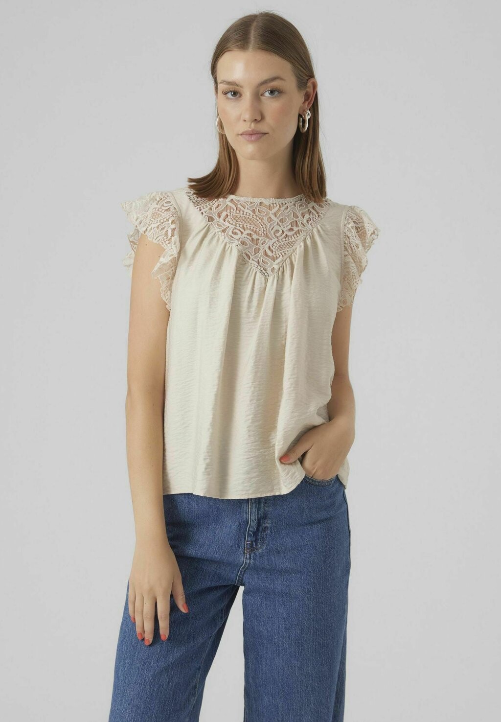 

Блузка Vero Moda ВМПУРА, цвет pumice stone