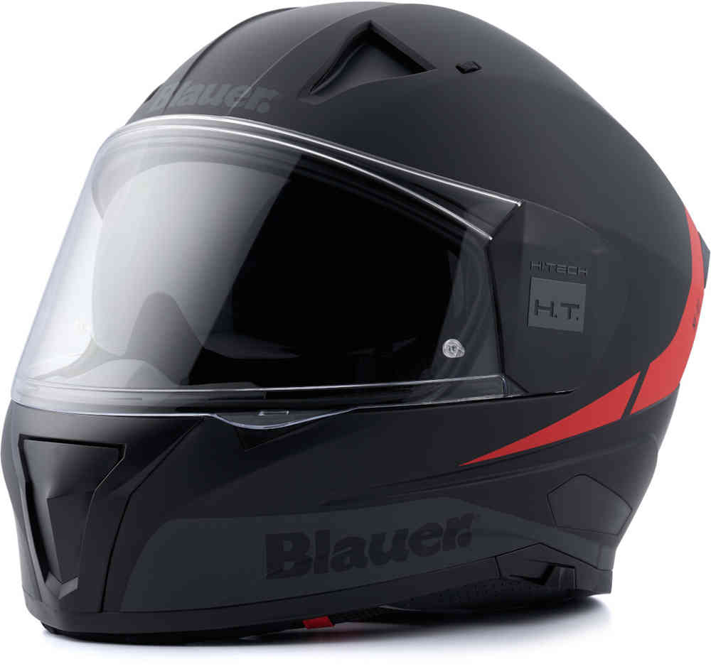 Нака NF01A Шлем Blauer, черный матовый/красный нака