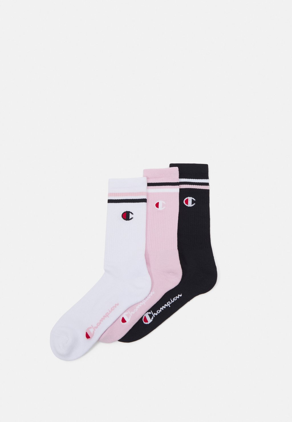 Спортивные носки SEASONAL CREW SOCKS UNISEX 3 PACK Champion, цвет pink/white/navy носки спортивные yonex socks 8422 x3 white l