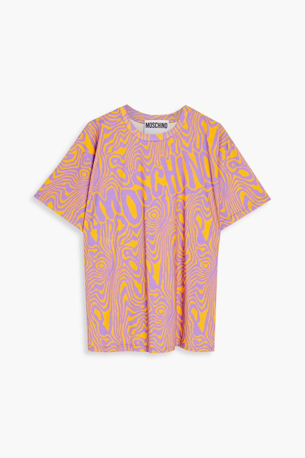 

Футболка из хлопкового джерси с принтом Moschino, фиолетовый